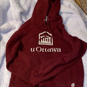 uottawa maroon hoodie! x